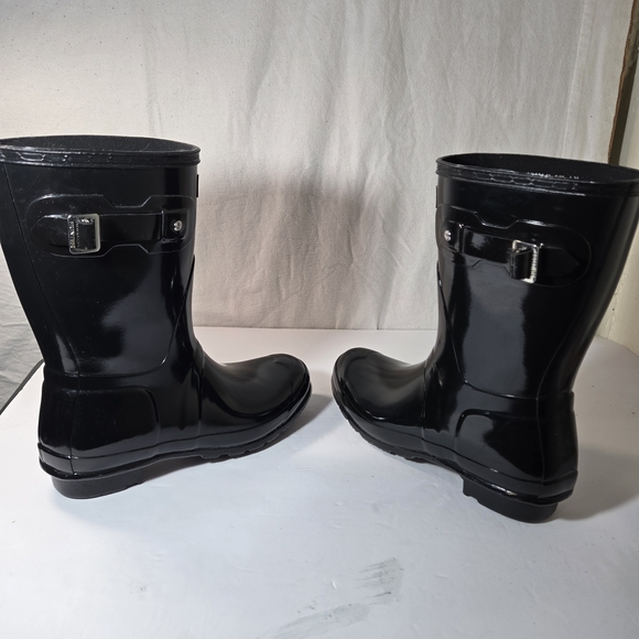 Hunter Black Rain Boots Size 9 - Picture 13 of 15